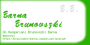 barna brunovszki business card